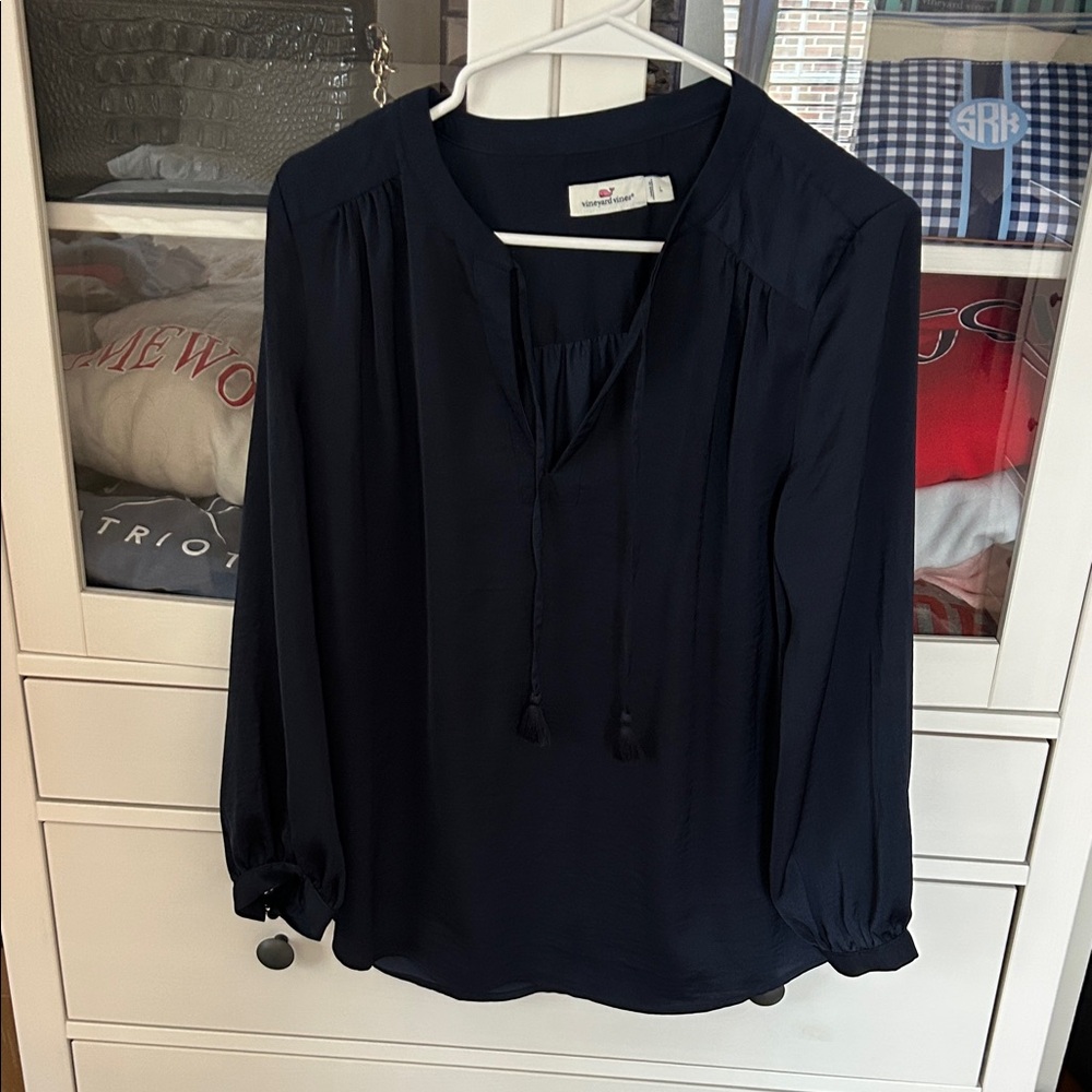 Vineyard Vines Deep Blue Women's Blouse
